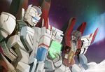  aurora autobot decepticon friends good_end ice ipad jetfire kagami_rei mecha night no_humans oldschool robot science_fiction scientist snow star_(sky) starscream tablet_pc transformers 