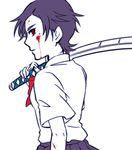  blood blood+ bow otonashi_saya red_eyes shizu_masaru short_hair solo sword weapon 
