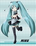  aqua_hair aqua_neckwear boots dollar hatsune_miku long_hair lowres necktie solo thigh_boots thighhighs twintails very_long_hair vocaloid zettai_ryouiki 