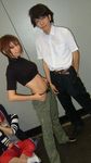  asian black_hair cosplay hiyorimi_hiro kaibutsu_oujo male male_focus midriff photo red_hair redhead riza_wildman 