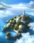  cb church cloud day dock from_above island landscape lighthouse mountain nature no_humans original outdoors plant pool scenery stairs water 