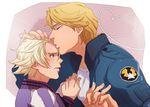  @@@ bad_id bad_pixiv_id blonde_hair blush closed_eyes couple forehead_kiss heart heart_of_string height_difference holding_hand holding_hands ivan_karelin jacket keith_goodman kiss letterman_jacket male_focus multiple_boys purple_eyes purple_jacket saliva sweat tiger_&amp;_bunny yaoi 