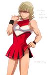  @@@ bad_id bad_pixiv_id bare_shoulders barnaby_brooks_jr blonde_hair cheerleader crossdressing dress glasses green_eyes male_focus muscle red_dress skirt_hold smile solo tiger_&amp;_bunny wristband 