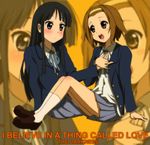  akiyama_mio bad_id bad_pixiv_id black_eyes black_hair brown_eyes brown_hair hairband k-on! long_hair multiple_girls sakuragaoka_high_school_uniform school_uniform short_hair tainaka_ritsu toyomaru zoom_layer 