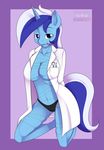 anthrofied bdsm bondage bound breasts clothing coat colgate_(mlp) dental_floss equine female friendship_is_magic hair horn horse kloudmutt kneeling lab_coat labcoat looking_at_viewer mammal mirror my_little_pony pony solo toothbrush two_tone_hair underwear unicorn 