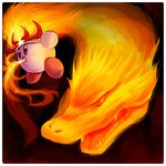  1boy artist_request black_eyes dragon fire hat kirby kirby&#039;s_return_to_dream_land kirby's_return_to_dream_land kirby_(series) nintendo 