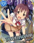  ahoge character_name idolmaster idolmaster_cinderella_girls official_art short_hair skirt tears uniform wakiyama_tamami 