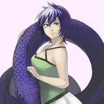  big_breasts breasts cleavage cuberios_(fairy_tail) double_identity fairy_tail ginger_(artist) kinana_(fairy_tail) pixiv_thumbnail purple_hair resized snake 