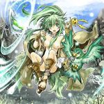  bird breasts duel_monster gloves green_eyes green_hair long_hair nipples nude open_mouth photoshop ponytail pussy uncensored wynn wynnda,_miko_of_the_gusta wynnda_miko_of_the_gusta yu-gi-oh! 