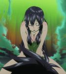  1boy 1girl black_hair blush breasts campione! highres kusanagi_godou nude seishuuin_ena sexually_suggestive wet 