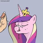  bestiality colored cum cum_on_face duo equine erection eyes_closed female feral friendship_is_magic hair horn horse human interspecies jobo37 male mammal multi-colored_hair my_little_pony oral oral_sex penis plain_background pony princess_cadance_(mlp) princess_cadence_(mlp) sex straight 