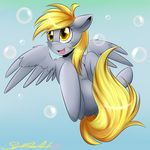  bubble bubbles derpy_hooves_(mlp) equine female feral friendship_is_magic hair horse mammal my_little_pony pegasus plain_background pony solo spittfire wings yellow_eyes 