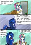  ciriliko comic creeper crown dialog dialogue english_text equine female feral friendship_is_magic hair horn horse mammal minecraft multi-colored_hair my_little_pony necklace pony princess princess_celestia_(mlp) princess_luna_(mlp) purple_eyes royalty text video_games winged_unicorn wings 