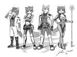  female fox fox_mccloud greyscale jecbrush krystal male mammal monochrome nintendo nora_vulpes_leslie original_character plain_background sketch star_fox video_games white_background 