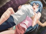  1boy 1girl blue_eyes blue_hair blush clothed_sex game_cg green_panties hug indoors long_hair open_mouth panties penis pussy sagara_arisa sagara_family saliva sex skirt skirt_lift sweat uncensored underwear vaginal yamane_masahiro yellow_eyes zyx 