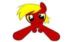  bigger_version_at_the_source blonde_hair equine foxgopher foxgopher(artist) hair hooves horse male mammal mlp_friendship_is_magic my_little_pony original_character plain_background pony red red_body solo transparent_background yellow_eyes 