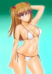  bikini blue_eyes brown_hair cameltoe coldcrush evangelion:_2.0_you_can_(not)_advance long_hair neon_genesis_evangelion rebuild_of_evangelion shikinami_asuka_langley souryuu_asuka_langley swimsuit 