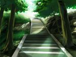  grass highres hinohoshi_ataru nature no_humans original outdoors scenery stairs tree 