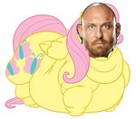  butt buttershy edit equine face feed_me_more fluttershy_(mlp) friendship_is_magic head_swap horse human i_have_got_to_stop_thinking_of_things_like_this my_little_pony obese obesity overweight pegasus pony ryback what wings wwe 