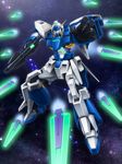  c-funnels cannon funnels gessekai gun gundam gundam_age gundam_age-fx highres looking_at_viewer mecha no_humans pointing space star stars weapon 