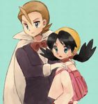  1girl age_difference bad_id bad_pixiv_id benikotn black_hair cape crystal_(pokemon) hat height_difference minaki_(pokemon) pokemon pokemon_(game) pokemon_gsc pokemon_special twintails 