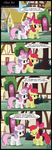  apple_bloom_(mlp) building comic cub dialog dialogue door english_text equine eyes_closed female feral friendship_is_magic fur green_eyes hair horn horse mammal my_little_pony outside pony red_hair ribbons sweetie_belle_(mlp) text toxic-mario tree two_tone_hair unicorn white_fur wood yellow_fur young 
