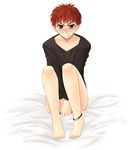  akatsuki3 bad_id bad_pixiv_id blush bottomless brown_eyes emiya_shirou fate/stay_night fate_(series) male_focus red_hair solo yellow_eyes 