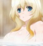  bath blonde_hair breasts highres huge_breasts kyoukai_senjou_no_horizon kyoukaisenjou_no_horizon mary_stuart scar steam stitched 