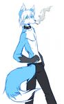  blue_eyes canine chaoticicewolf cool green_eyes hair heterochromia invalid_tag koorimizu male mammal plain_background pose smoking solo white_background wolf wolfy 