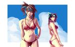  :d arm_behind_back ass bad_id bad_pixiv_id bangs banned_artist bare_knuckle bare_knuckle_iii bikini blue_sky breasts brown_hair cleavage cloud day hair_between_eyes headband kamiomutsu light_smile lipstick looking_at_viewer looking_back makeup medium_breasts multiple_girls navel one_side_up onihime_(bare_knuckle) open_mouth outdoors profile purple_hair sega siblings side_ponytail sideboob sisters sky smile standing string_bikini swimsuit twins wallpaper wide_hips yasha_(bare_knuckle) 