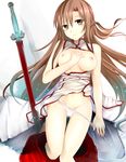  asuna_(sword_art_online) breasts nipples pantsu sword_art_online 