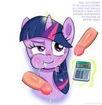  bestiality c-v-m calculator cum cum_on_face cum_string cumstring dialog dialogue disembodied_penis english_text equine feral friendship_is_magic hair horn horse human humanoid_penis interspecies levitation magic male mammal my_little_pony penis pony purple_eyes shaded text twilight_sparkle_(mlp) two_tone_hair unicorn 