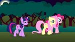  charlie_the_unicorn equine female feral fluttershy_(mlp) forest friendship_is_magic horn horse loop mammal my_little_pony parody pegasus pinkie_pie_(mlp) pony tree twilight_sparkle_(mlp) unicorn wings wood 