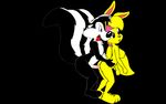  animated crossover jazz_jackrabbit looney_tunes lori_jackrabbit pepe_le_pew 