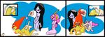  adventure_time finn_the_human flame_princess marceline princess_bubblegum sock 