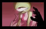  1girl akibi blush breasts furry gardevoir green_hair imminent_rape pokemon red_eyes sitting t_(akibi) video_camera 