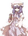  book hat long_hair patchouli_knowledge purple_eyes purple_hair solo tokyo_(great_akuta) touhou 