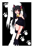 animal_ears artist_request black_hair cat_ears kooh long_hair pangya paws red_eyes solo twintails 