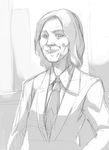  formal greyscale koizumi_kono looking_at_viewer male_focus monochrome necktie original sketch solo suit tokyo_(great_akuta) 