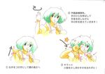  \m/ bad_id bad_pixiv_id blush green_hair how_to macross macross_frontier microphone ranka_lee red_eyes ryunosuke seikan_hikou short_hair star translation_request 