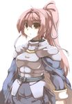  armor cape copyright_request knight pink_hair ponytail solo tokyo_(great_akuta) 