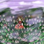  ameimo chibi flower lowres medicine_melancholy multiple_girls onozuka_komachi touhou 