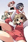  bad_id bad_pixiv_id celebi_ryousangata hidamari_sketch hiro miyako multiple_girls panties sae underwear white_panties yuno 