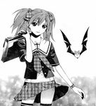  greyscale monochrome rosario+vampire shuzen_kokoa solo twintails 