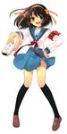  absurdres armband blue_sailor_collar controller game_controller highres itou_noiji kita_high_school_uniform playing_games sailor_collar school_uniform serafuku socks solo suzumiya_haruhi suzumiya_haruhi_no_yuuutsu video_game wii_remote 