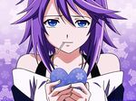  blue_eyes female heart purple_hair rosario+vampire shirayuki_mizore snowflake snowflakes 
