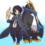  blue_hair costume empoleon gen_4_pokemon hitec male_focus moemon personification pokemon pokemon_(creature) 