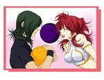  1girl allelujah_haptism bad_haro closed_eyes dearbluexx gundam gundam_00 haro midriff nena_trinity red_hair smile 