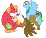  big_macintosh friendship_is_magic gilda my_little_pony rainbow_dash reikitsune 