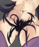  after_sex argoth black_legwear breasts cum cum_on_stomach filia_(skullgirls) head_out_of_frame highres large_breasts navel nude plump pubic_hair samson_(skullgirls) skullgirls solo thick_thighs thighhighs thighs 